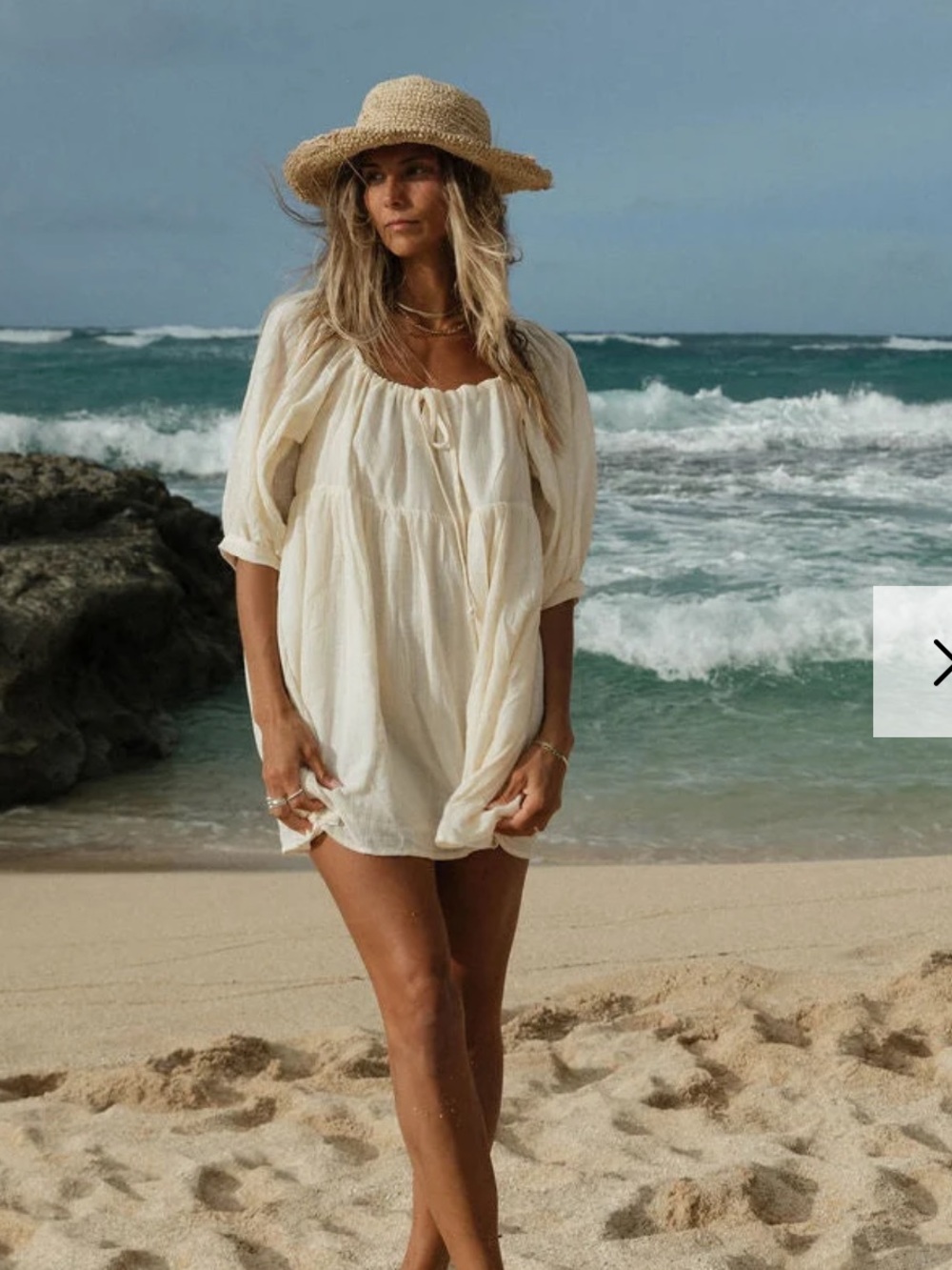 Solai Day Dreaming mini gauze dress, XS